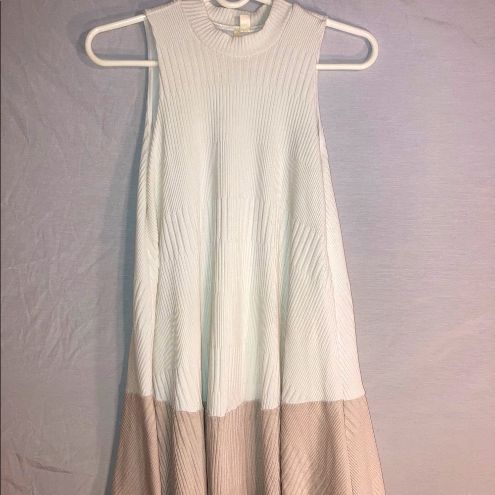 Beige & White Francesca’s Dress